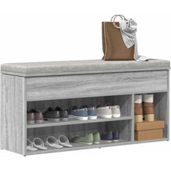 Vidaxl - Banc à chaussures sonoma gris 102x30,5x45 cm bois d'ingénierie
