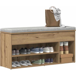 Vidaxl - Banc à chaussures chêne artisanal 102x30,5x45cm bois ingénierie