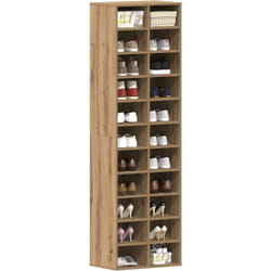 Vidaxl - Meuble à chaussures chêne artisanal 54x34x183cm bois ingénierie