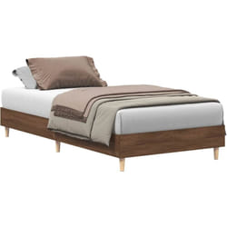 Cadre de lit sans matelas chêne marron 90x200cm bois ingénierie Vidaxl