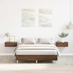 vidaXL Cadre de lit sans matelas chêne marron 120x190 cm meuble de chambre à coucher sommier lit double lit châlit lit 861081