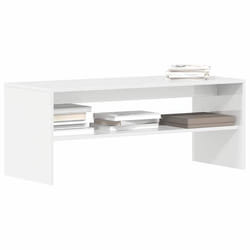 vidaXL Meuble TV Blanc brillant 100 x 40 x 40 cm Aggloméré 861118
