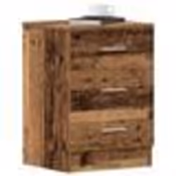 vidaXL Table de chevet vieux bois 38x35x55 cm bois d'ingénierie