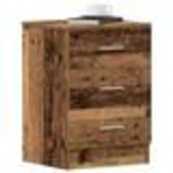 vidaXL Table de chevet vieux bois 38x35x55 cm bois d'ingénierie