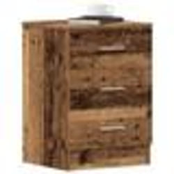 vidaXL Tables de chevet 2 pcs vieux bois 38x35x55 cm bois d'ingénierie