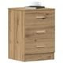 vidaXL Table de chevet chêne artisanal 38x35x55 cm bois d’ingénierie