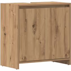 Cette armoire d'évier de salle de bain, avec un espace de rangement spacieux, est un excellent supplément à votre salle de ba ...