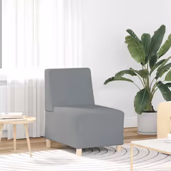 vidaXL Fauteuil sans accoudoirs gris clair 55 cm tissu canapé simple canapé confort fauteuil TV canapé siège de canapé