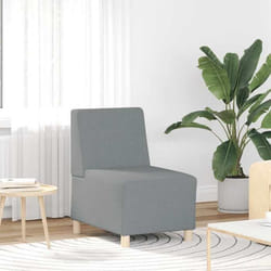 vidaXL Fauteuil sans accoudoirs gris clair 55 cm tissu canapé simple canapé confort fauteuil TV canapé siège de canapé