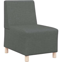 Canapé modulaire sans accoudoirs Gris foncé 55 cm Tissu vidaXL