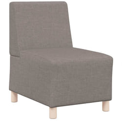 Fauteuil sans accoudoirs taupe 55 cm tissu Vidaxl