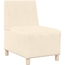 Vidaxl - Unité de Sofa Modulaire Sans Accoudoirs Crème 55 x 74 x 82 cm