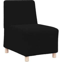 Canapé modulaire sans accoudoirs Noir 55 cm Tissu bouclé aspect laine vidaXL