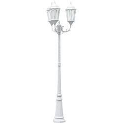 Poteau de lumière de jardin 3 lampes E27 Blanc 235 cm Aluminium Vidaxl