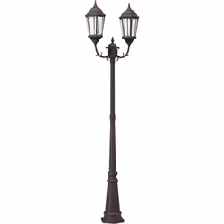 Ce lampadaire de jardin combine fonctionnalité et charme, avec une hauteur de 235 cm. Avec ses deux lampes, il ajoute de l'at ...