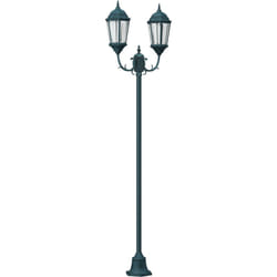Lampadaire de jardin à 2 lampes E27 Vert 220 cm en aluminium Vidaxl