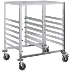 Chariot À Plateaux 12 Bacs Gn 75x55x87 Cm Acier Inoxydable Vidaxl