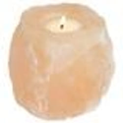 vidaXL Portes-bougies en pierre de sel 4 pcs 4 kg Rose