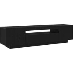Buffet TV avec lumières LED noir chêne 160x35x40 cm en bois d'ingénierie vidaXL