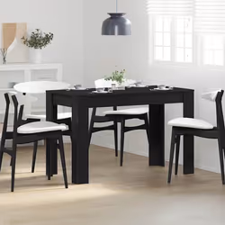 vidaXL Table à dîner chêne noir 120x60x76 cm bois d'ingénierie
