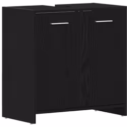 Avec ce meuble de lavabo, tu peux créer un espace de rangement supplémentaire pour ta salle de bain avec une apparence soigné ...