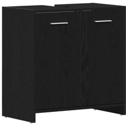 Vidaxl - Armoire lavabo de salle de bain chêne noir 60x33x60 cm