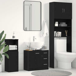 Vidaxl - Armoire d'évier chêne noir 63x30x54 cm Bois d'ingénierie