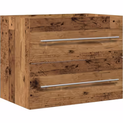 Avec ce meuble de lavabo, tu peux créer un espace de rangement supplémentaire pour ta salle de bain avec une apparence soigné ...