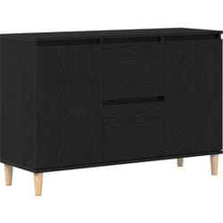 Vidaxl - Buffet Noir Chêne 101x35x60 cm Bois reconstitué