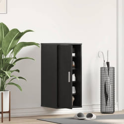 Armoire À Chaussures Chêne Noir 32x35x70 Cm Bois Ingénierie - Vidaxl