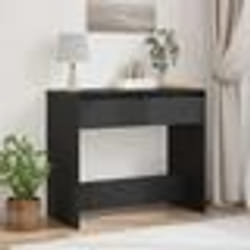 vidaXL Table console chêne noir 89x41x76,5 cm bois d'ingénierie