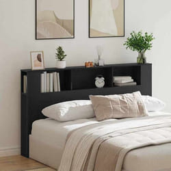Cabinet De Tête De Lit Chêne Noir 180 X 18.5 X 102.5 Cm Vidaxl