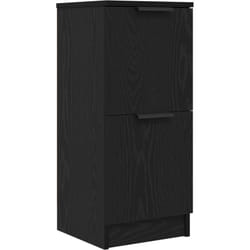 Vidaxl - Buffet en chêne noir - 30x30x70 cm, Fabriqué en bois d'ingénierie