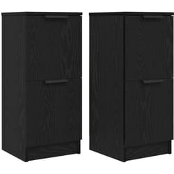 Buffet 2 pcs Chêne noir 30 x 30 x 70 cm Bois d'ingénierie Vidaxl