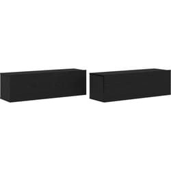 Meubles TV 2 pcs Chêne Noir 100x30x30 cm Bois d'ingénierie vidaXL