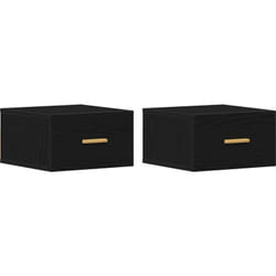 Armoires de chevet murales 2 pcs Chêne noir 35x35x20 cm Vidaxl