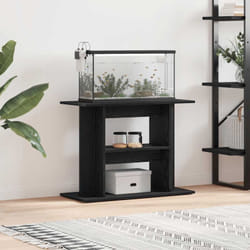 Support pour aquarium chêne noir 80x35x60cm bois d'ingénierie - Vidaxl
