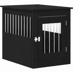 Ce meuble pour cage à chien, servant à la fois de cage et de table d'appoint, constitue un ajout pratique et attrayant à votr ...