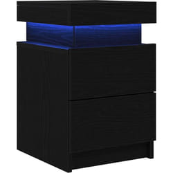 Meuble de chevet Chêne noir 35 x 39 x 55 cm Bois d'ingénierie Vidaxl