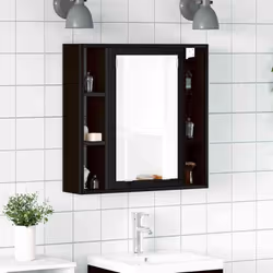 L'armoire de salle de bain à miroir présente un design épuré qui allie fonctionnalité et style, ce qui en fait un complément  ...