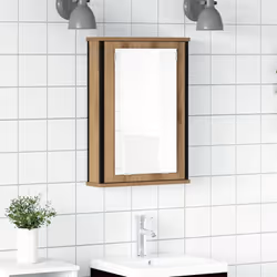 L'armoire de salle de bain à miroir présente un design épuré qui allie fonctionnalité et style, ce qui en fait un complément ...