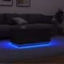 vidaXL Table basse avec lumières LED chêne noir 90x49x40 cm