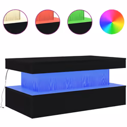 Décorez votre salon avec cette table basse moderne avec lumières LED, elle se marie facilement avec les meubles de tout style ...