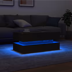 Décorez votre salon avec cette table basse moderne avec lumières LED, elle se marie facilement avec les meubles de tout style ...