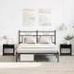 vidaXL Tables de chevet 2pcs chêne noir 40x30x40cm bois d'ingénierie