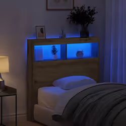 Cette armoire tête de lit à LED, au design élégant, donne à votre cadre de lit une touche de modernité étonnante et convient  ...