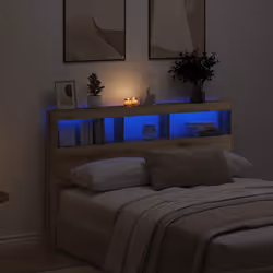 Cette armoire tête de lit à LED, au design élégant, donne à votre cadre de lit une touche de modernité étonnante et convient  ...