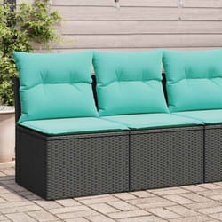 Vidaxl - Salon de jardin avec coussins 2 pcs noir résine tressée acacia