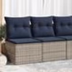 vidaXL Salon de jardin 2 pcs avec coussins gris résine tressée acacia