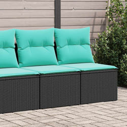 Salon De Jardin Avec Coussins 2 Pcs Noir Résine Tressée Acacia Vidaxl
